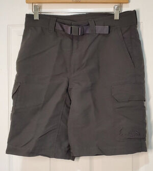 The North Face Men's Dark Gray Cargo Shorts with Web Belt